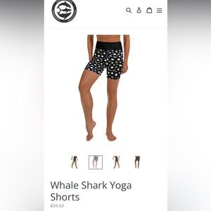 One Ocean Designs Whale Shark Yoga Shorts
